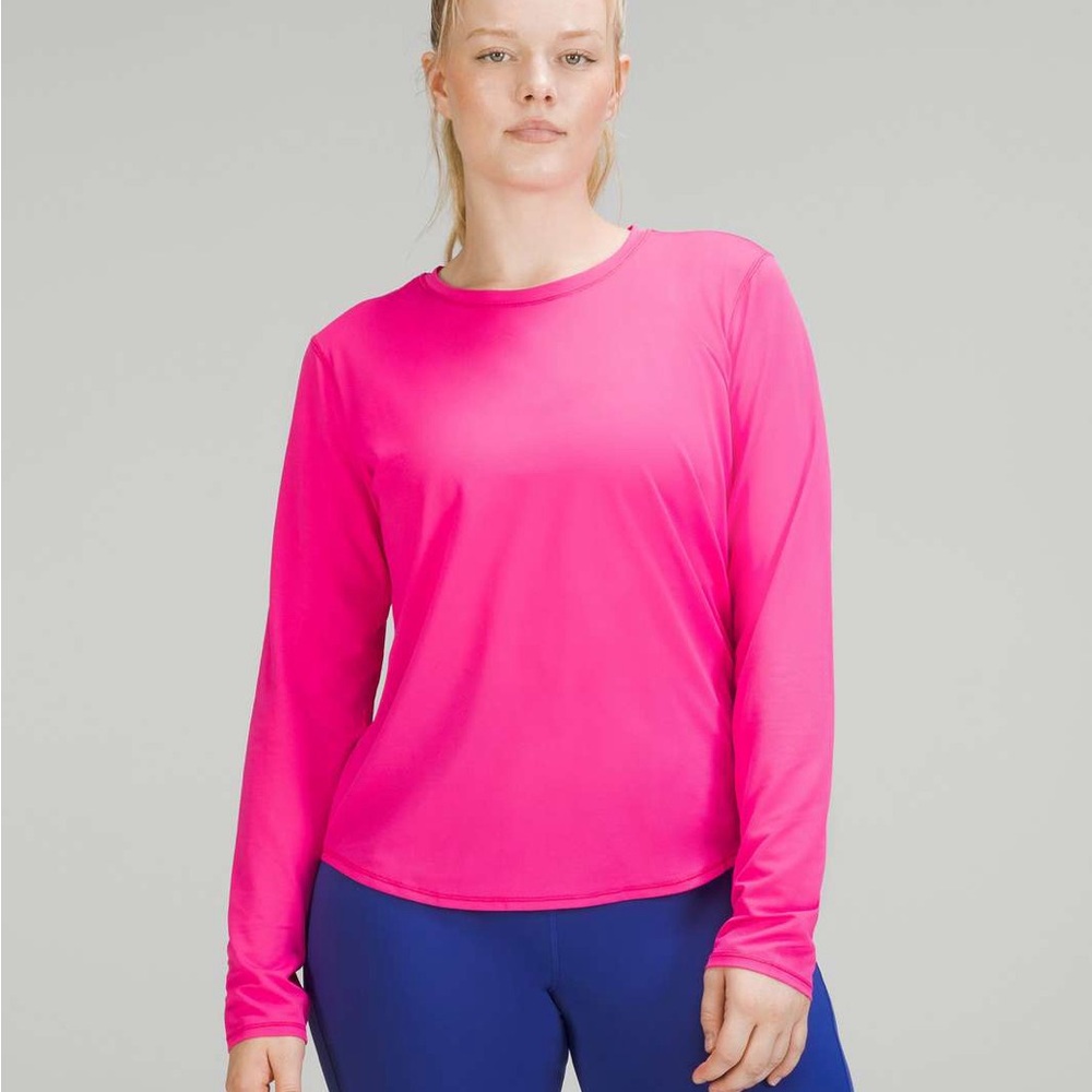 Lululemon Pink Long Sleeve Relaxed Tee